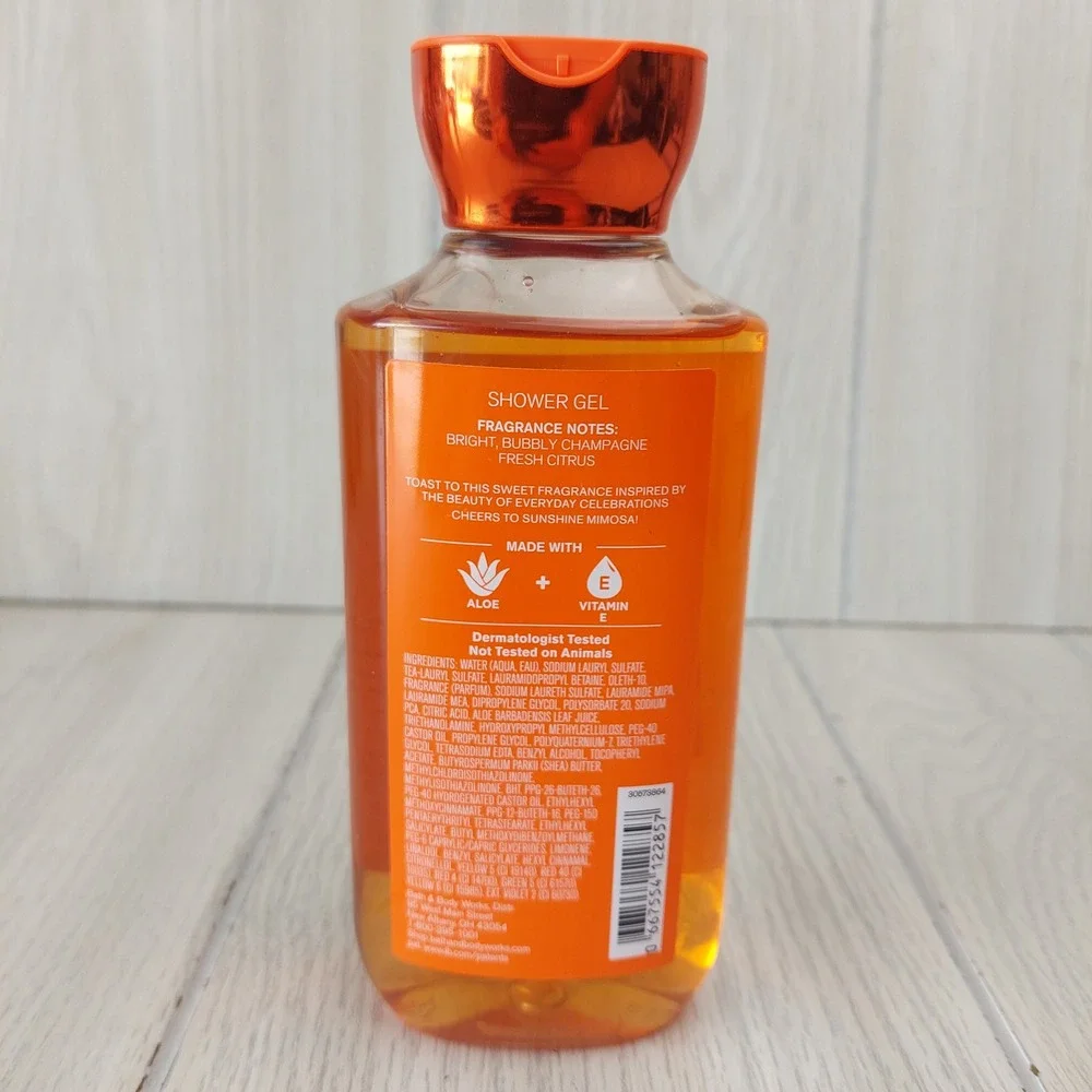 Bath & Body Works Shower Gel Unisex 10oz Orange Sunshine Mimosa Citrus Champagne
